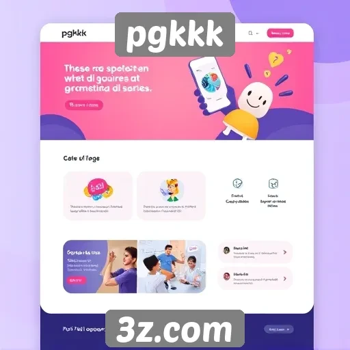 Interface do usuário do site pgkkk em destaque